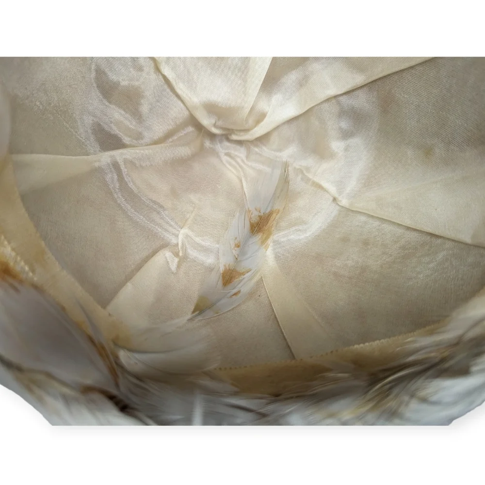 Vintage MCM Feather Cloche Hat - Picture 9 of 11